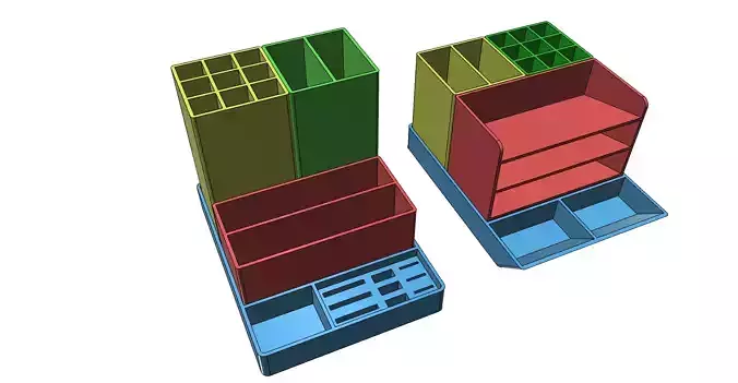 Small office desk organizer rebuildable
