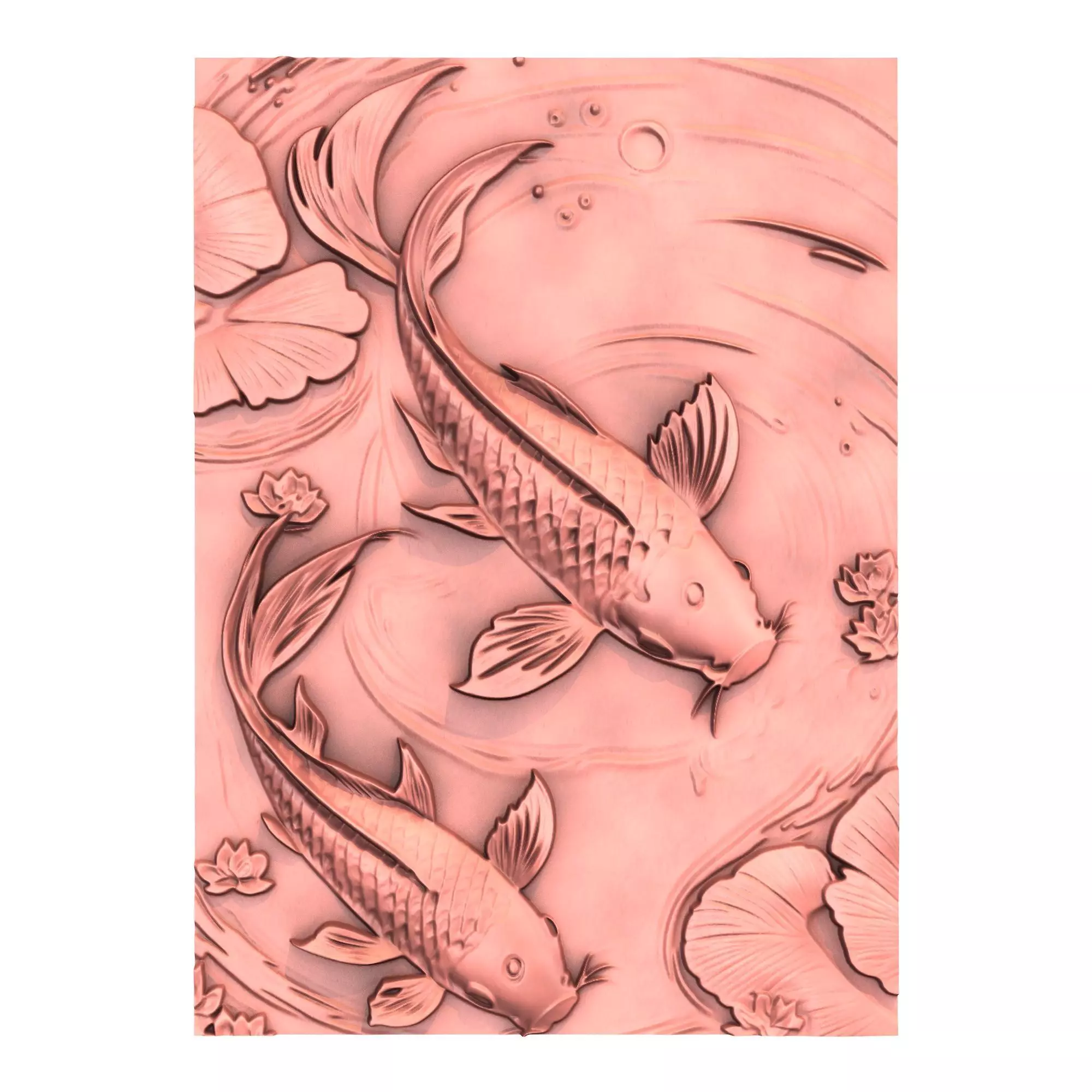 Koi Fish Poster Home Decor 3D print model