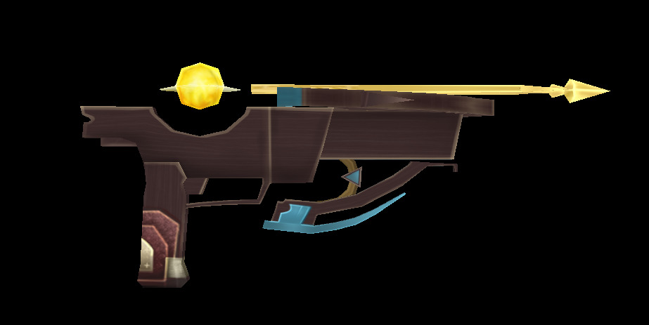 crossbow lowpoly Low-poly 3D model_3