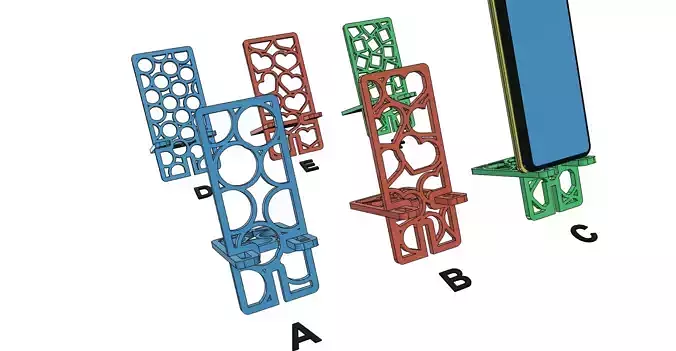 Phone stand holder foldable easy print