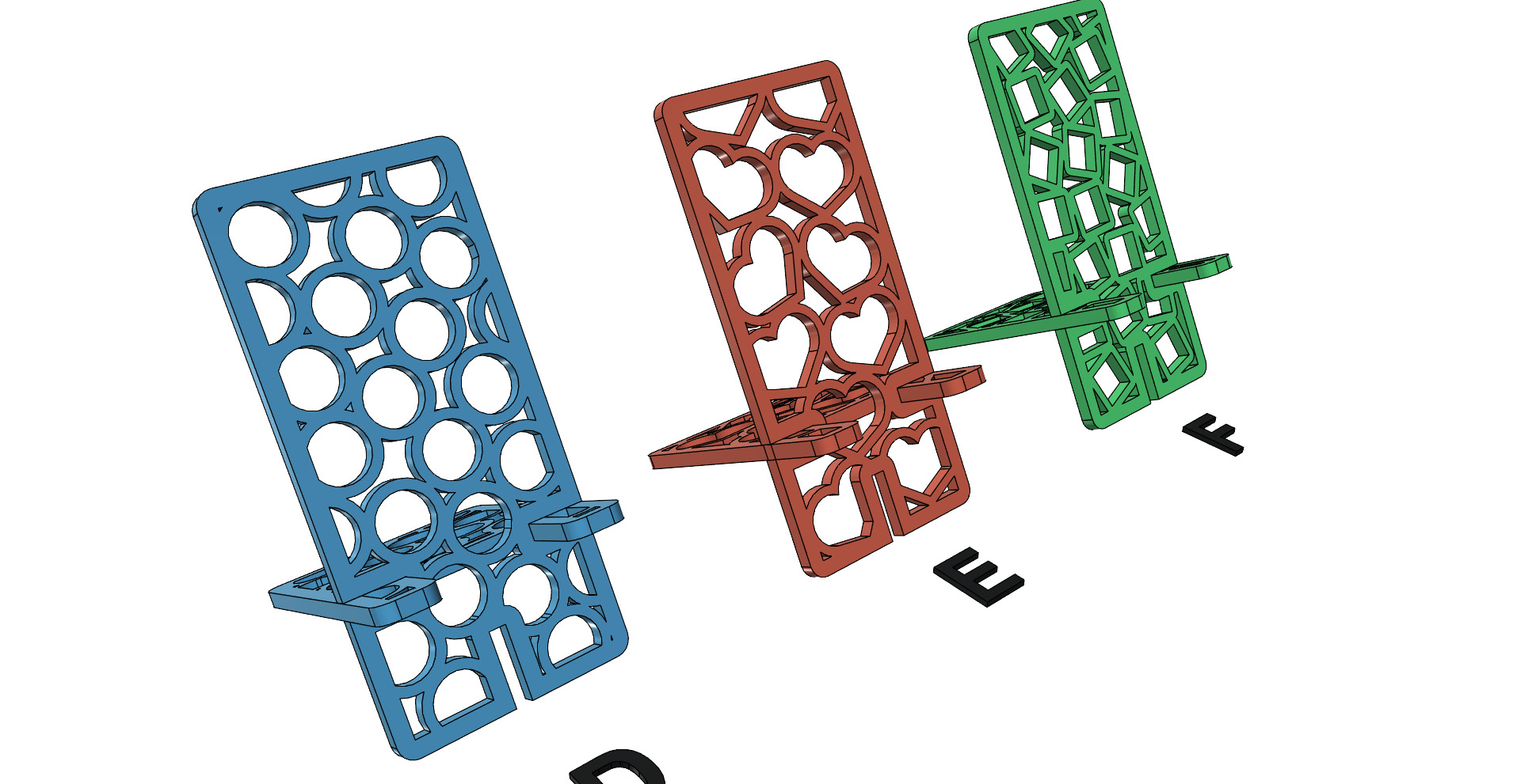 Phone stand holder foldable easy print 3D print model_4