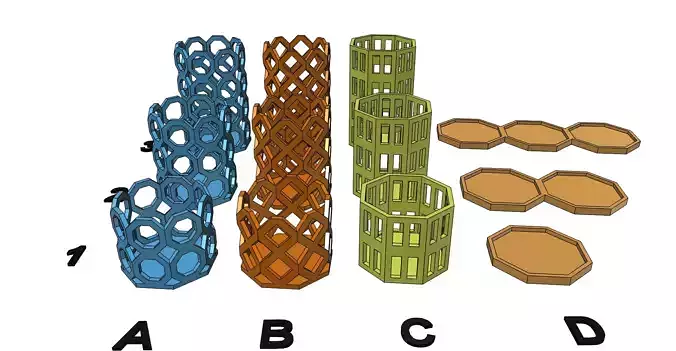 Pencil holder Easy print without support tested 3D print model