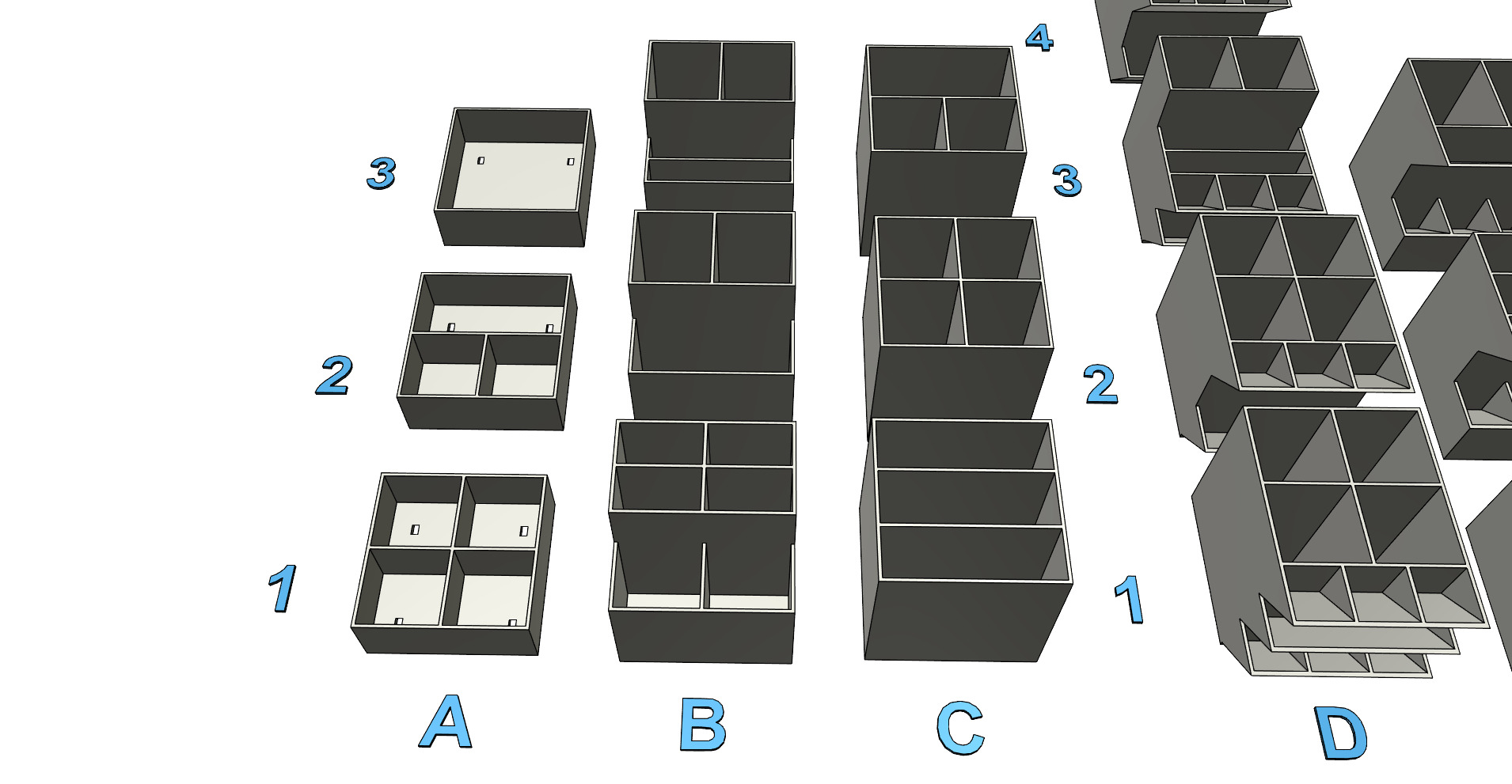 Organizer office desk table rebuildable easy print 3D print model_4