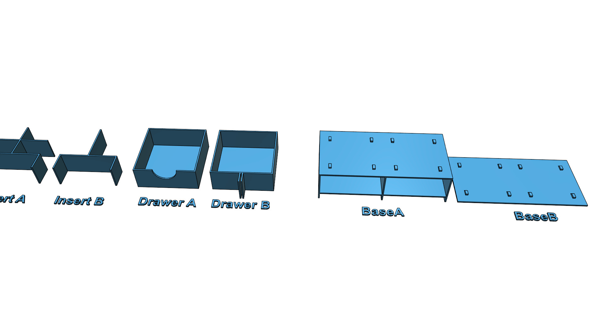 Organizer office desk table rebuildable easy print 3D print model_13