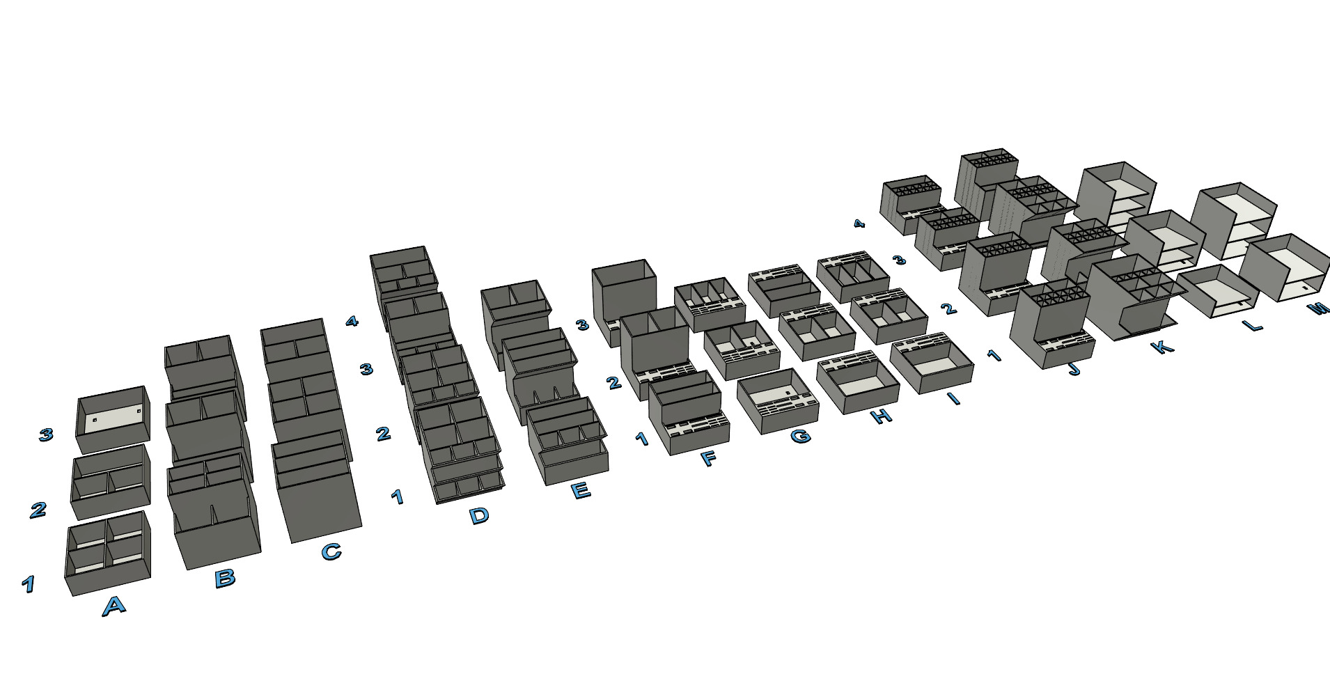 Organizer office desk table rebuildable easy print 3D print model_3