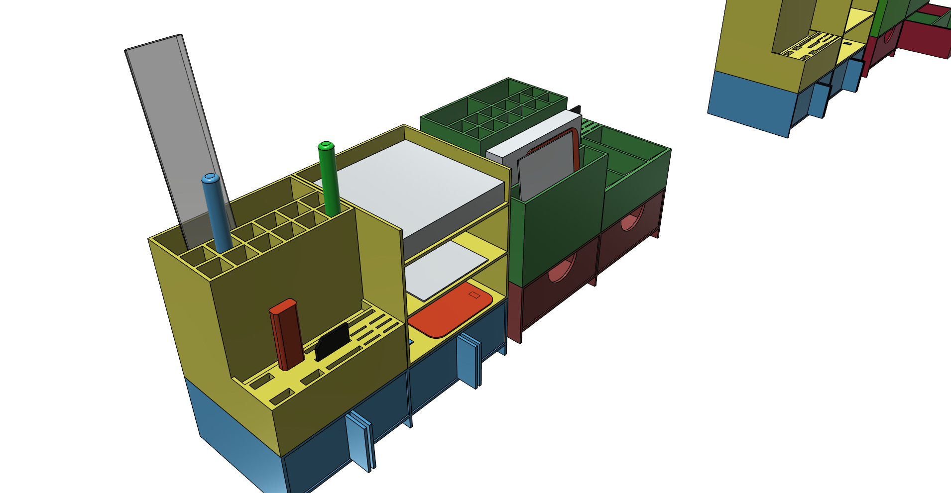 Organizer office desk table rebuildable easy print 3D print model_2