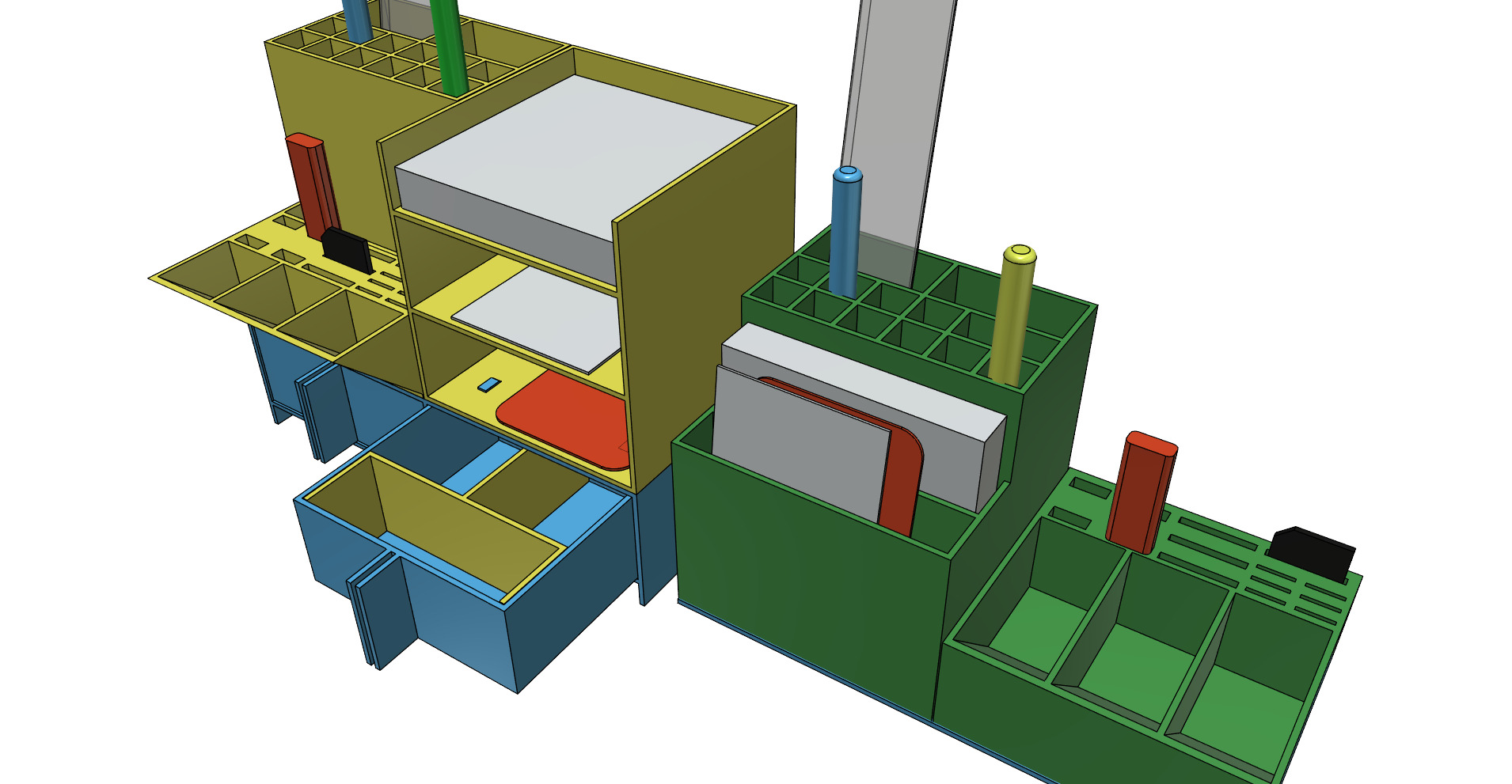 Organizer office desk table rebuildable easy print 3D print model_15
