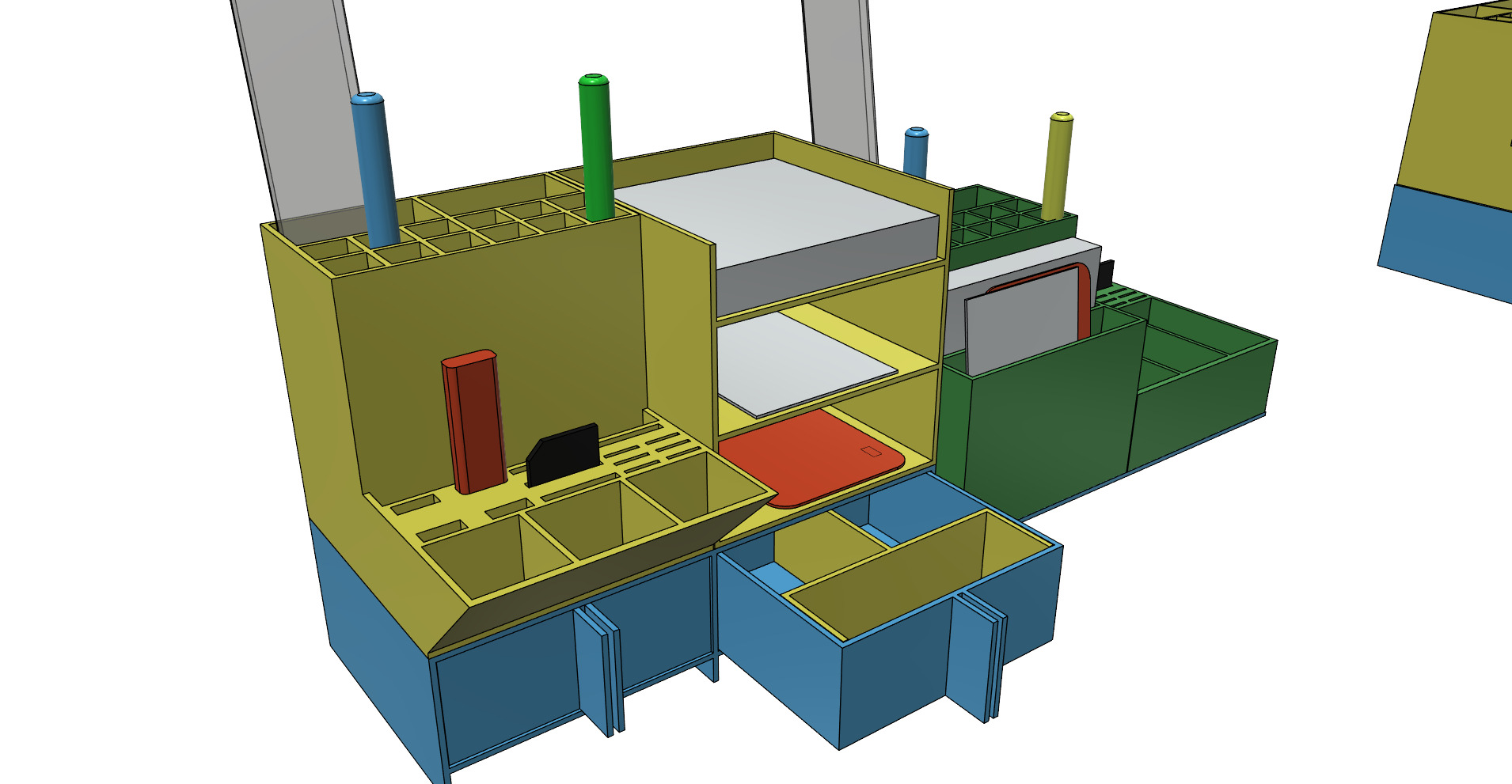 Organizer office desk table rebuildable easy print 3D print model_14
