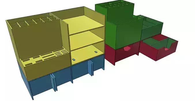 Organizer office desk table rebuildable easy print