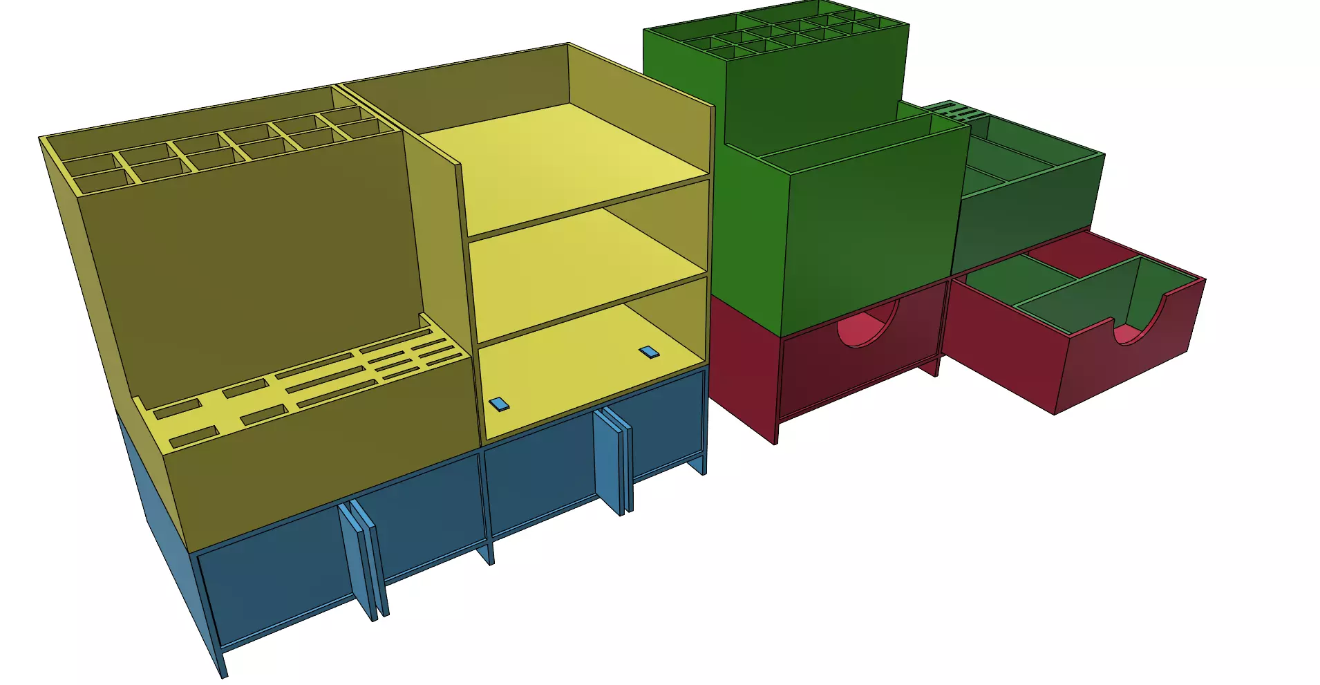 Organizer office desk table rebuildable easy print 3D print model_0