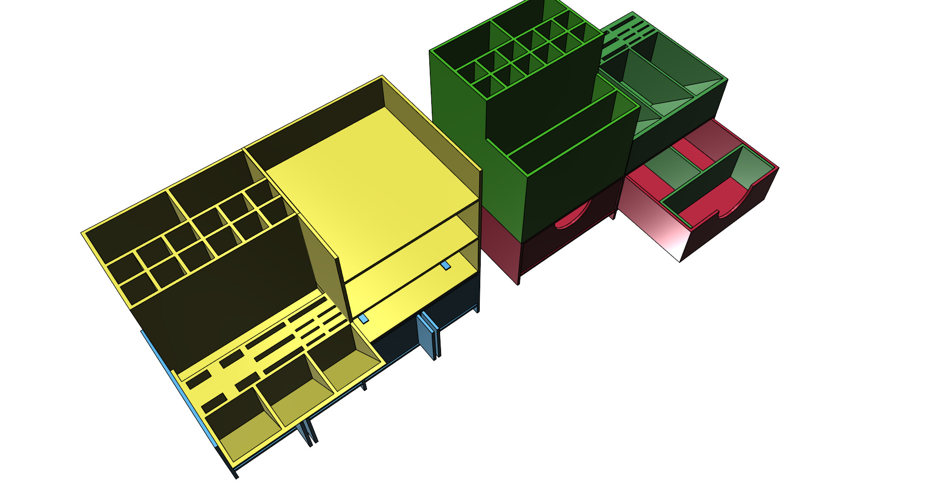 Organizer office desk table rebuildable easy print 3D print model_9