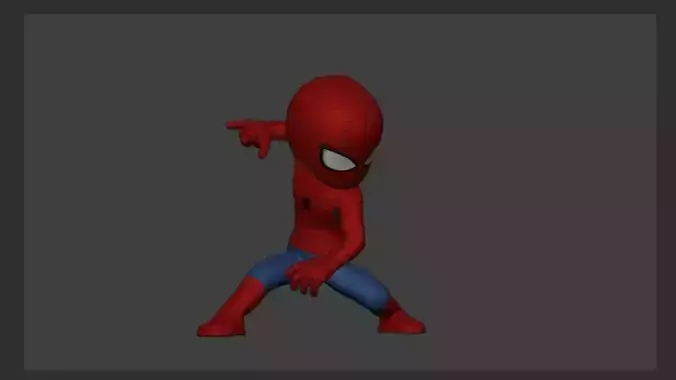 CHIBI SPIDERMAN - ANIMATED 3D model