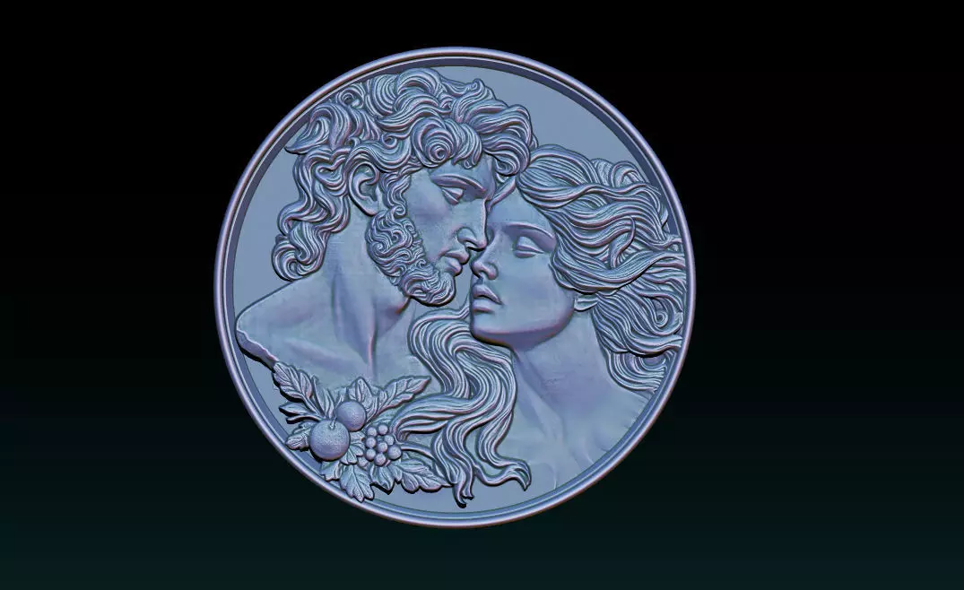 Eternal Love Relief Model 3D print model