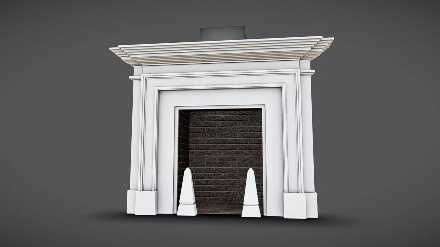 Fireplace 04 Low-poly 3D model_0