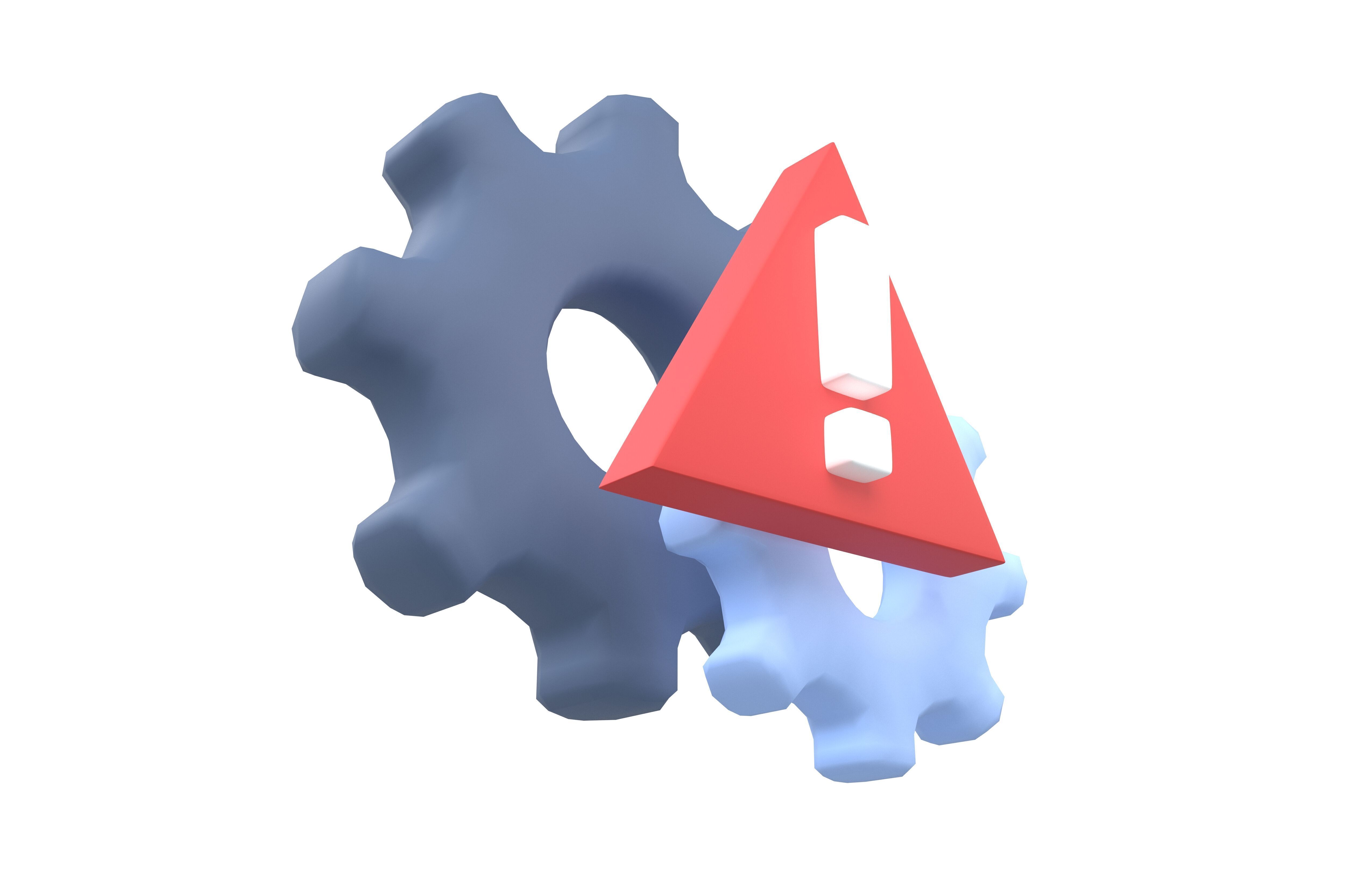 Setting Error Icon V1 001 Low-poly 3D model_3