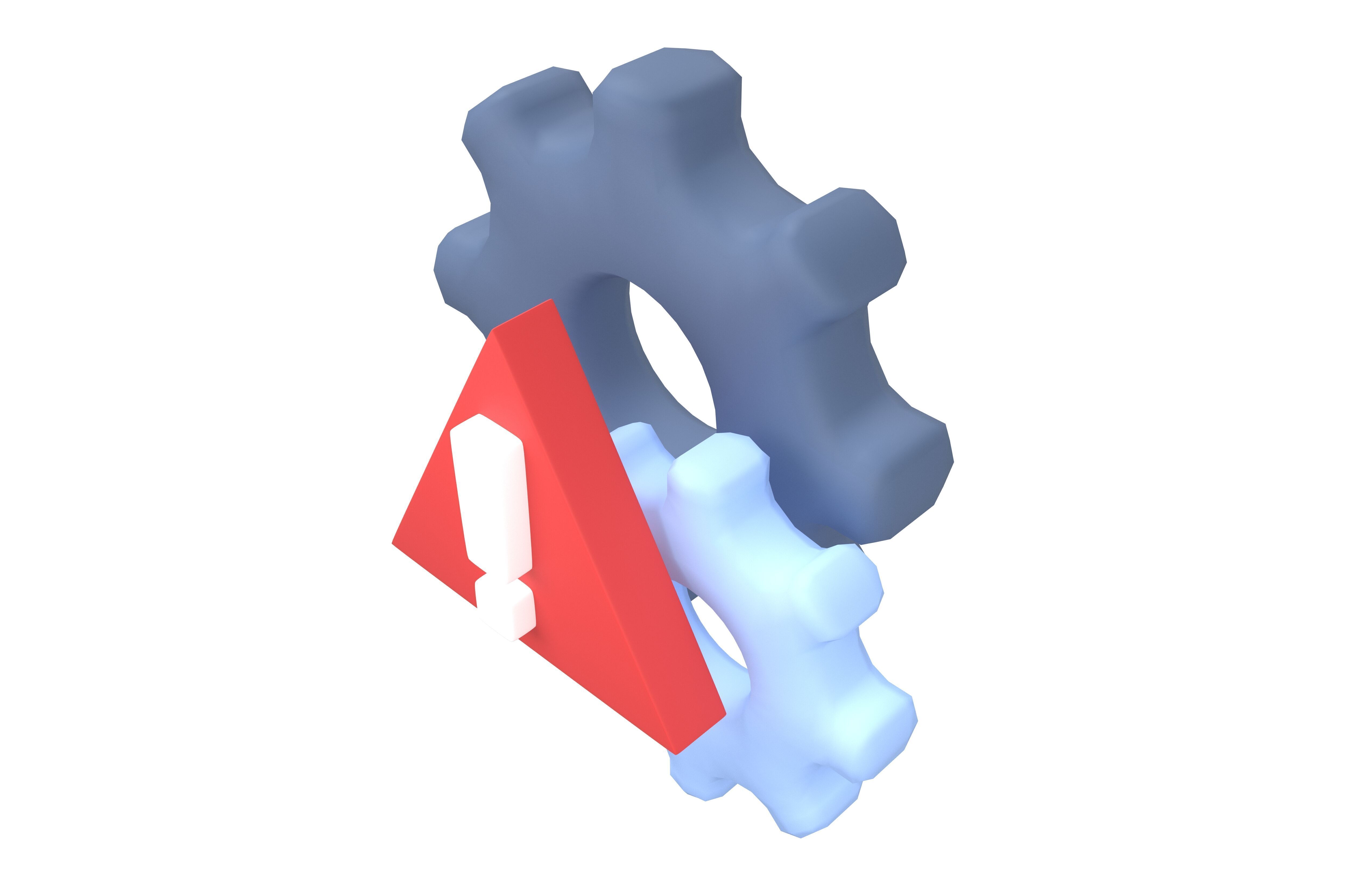 Setting Error Icon V1 001 Low-poly 3D model_2