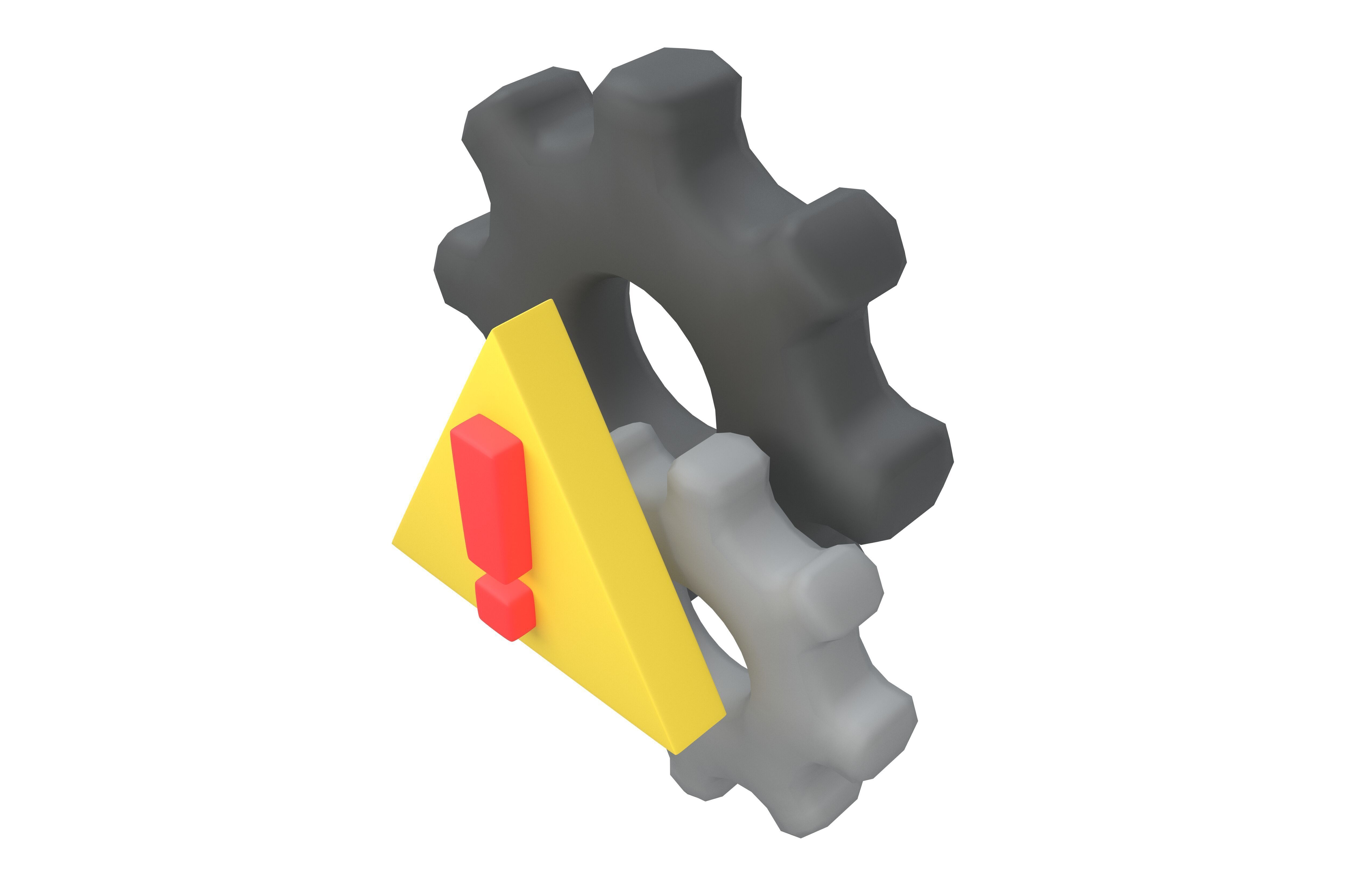 Setting Error Icon V1 002 Low-poly 3D model_2