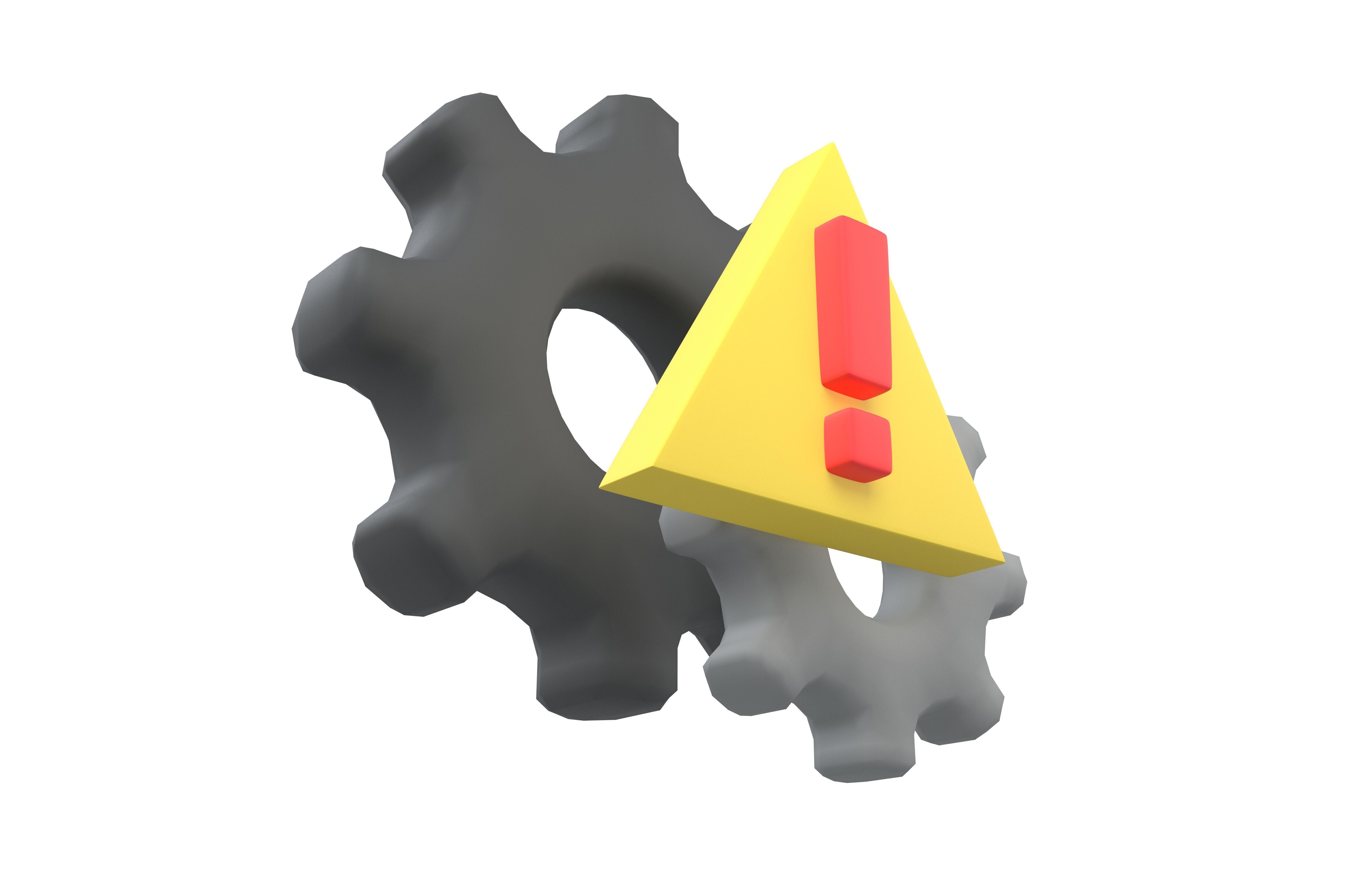 Setting Error Icon V1 002 Low-poly 3D model_3
