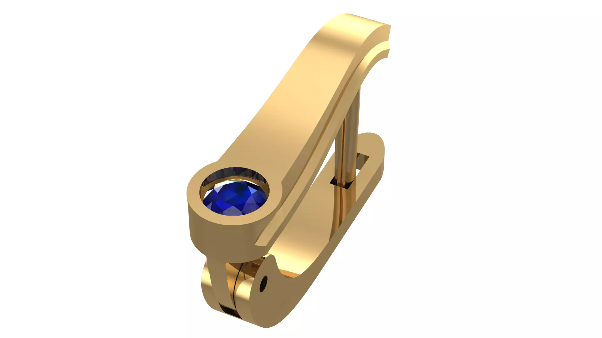 Golden Elegance Meets Blue Passion - Earring Collection--DL03-- 3D print model