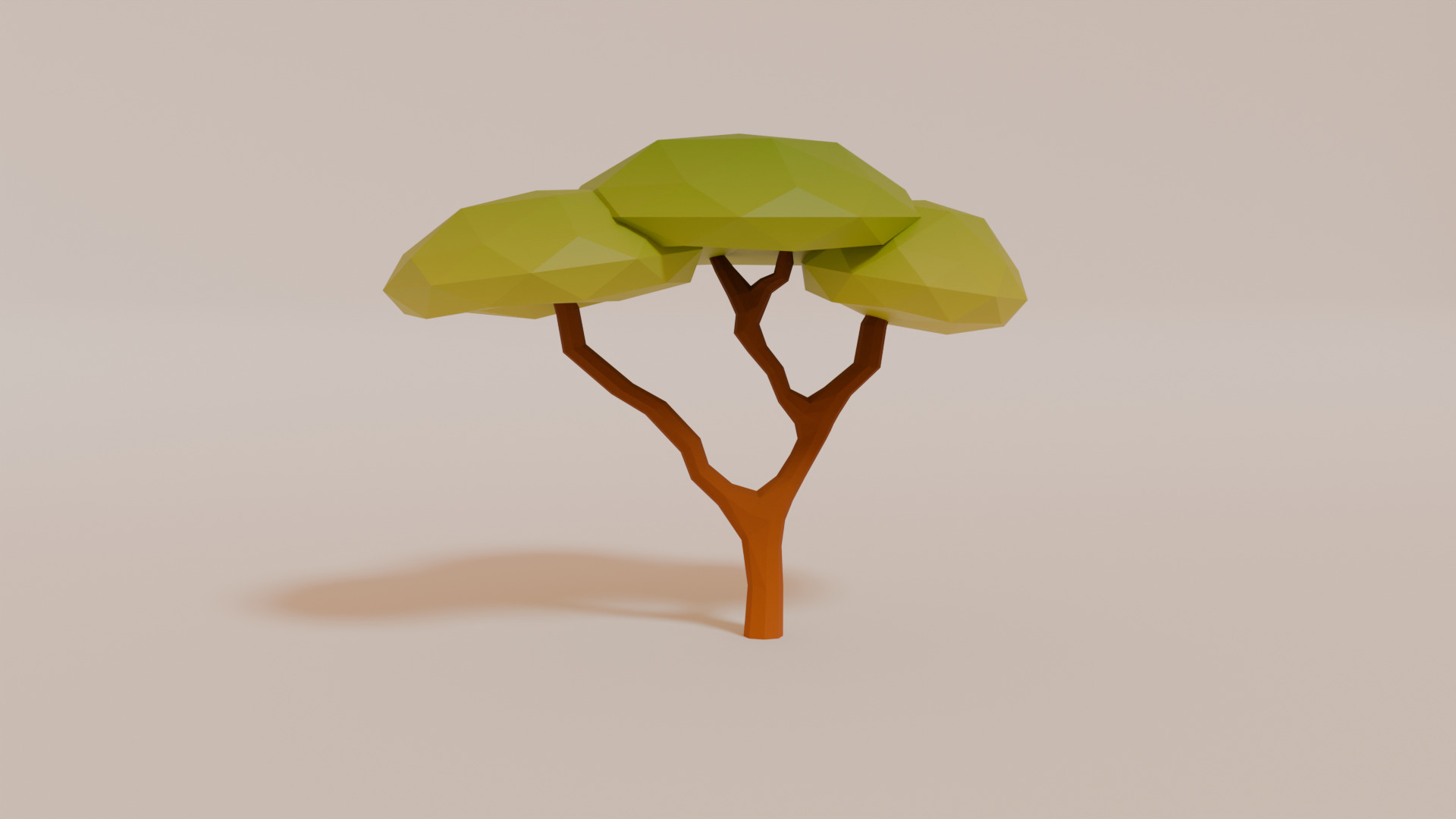Tree Low Poly Low-poly 3D model_1