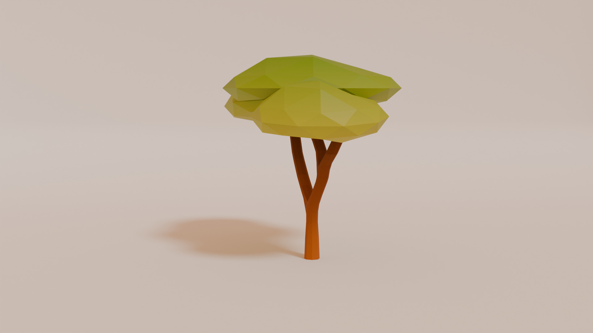 Tree Low Poly Low-poly 3D model_2