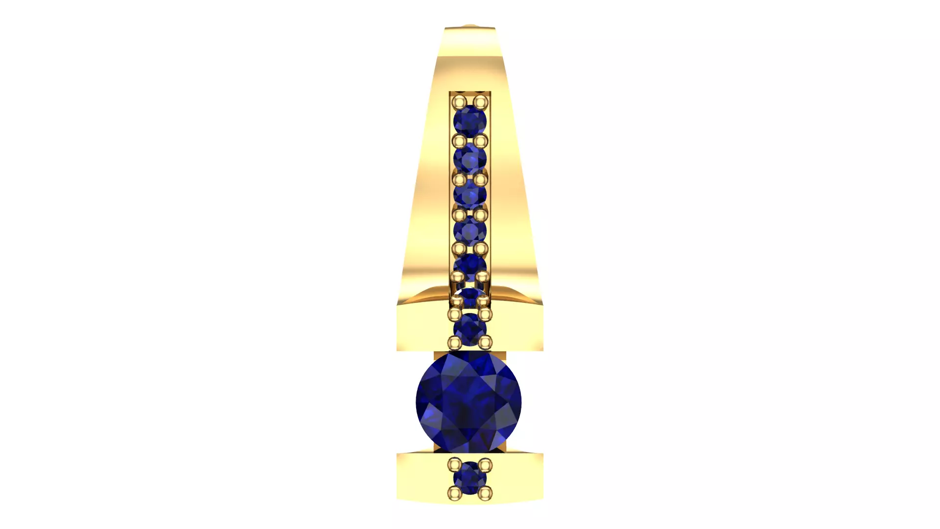 Golden Elegance Meets Blue Passion - Earring Collection--DL04-- 3D print model
