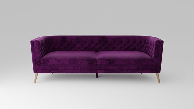 Belair Velvet Sofa 3D model