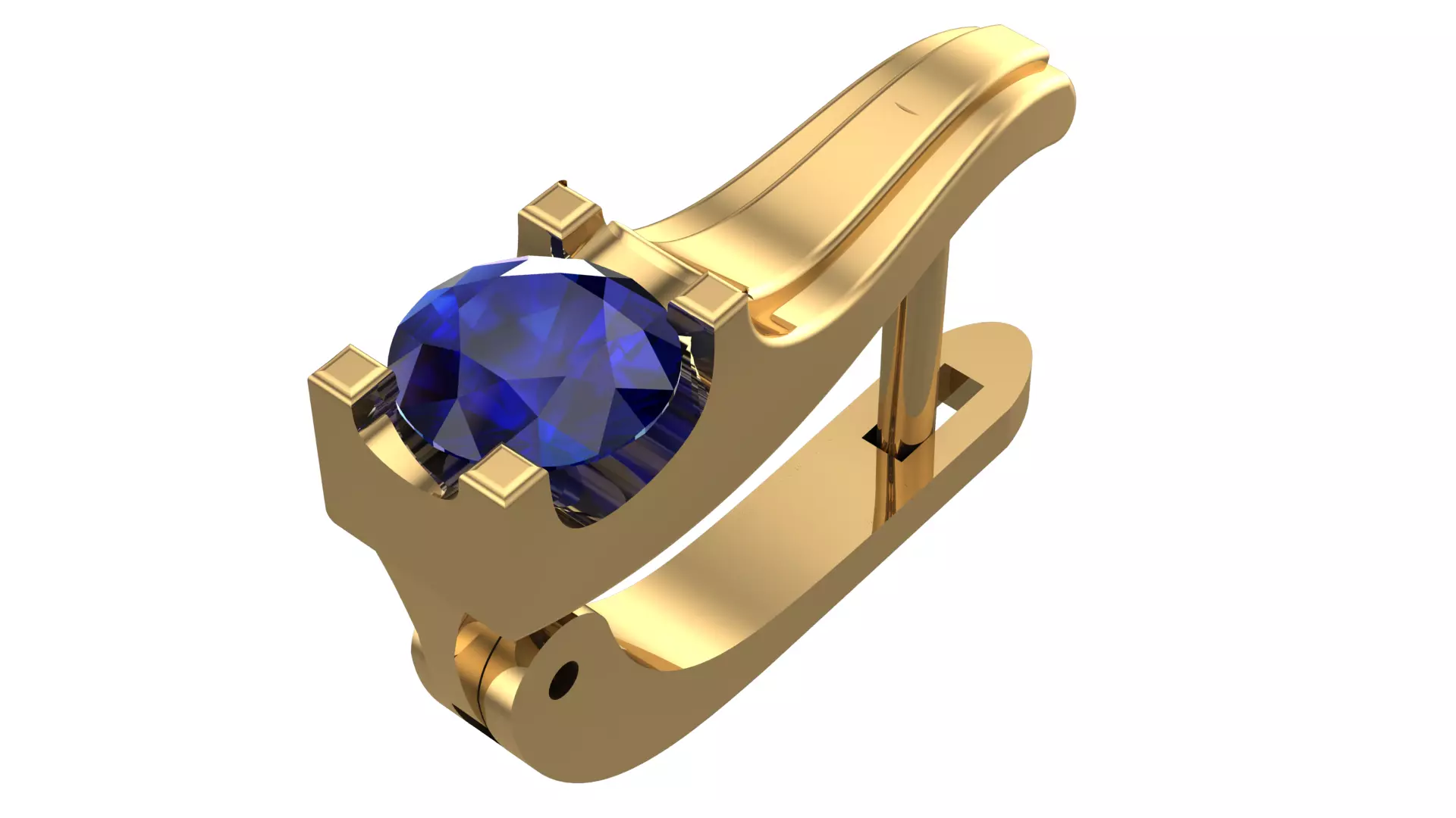 Golden Elegance Meets Blue Passion - Earring Collection--DL05-- 3D print model