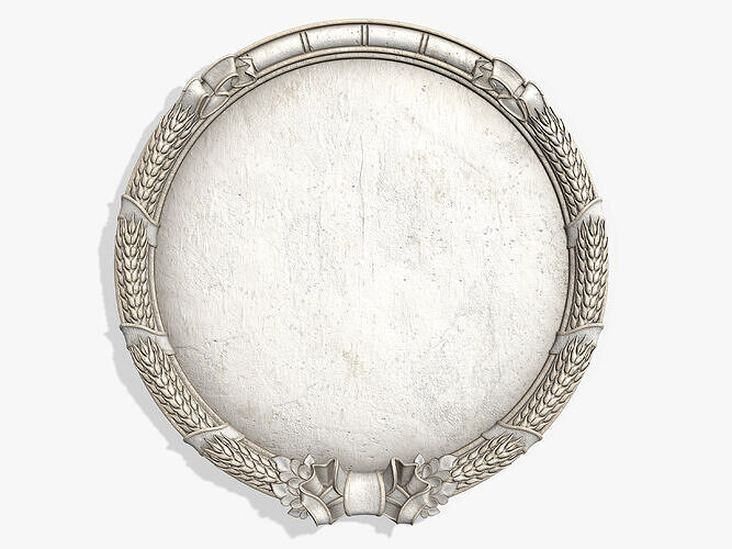 Round Moulding Plaster Frame 3D model