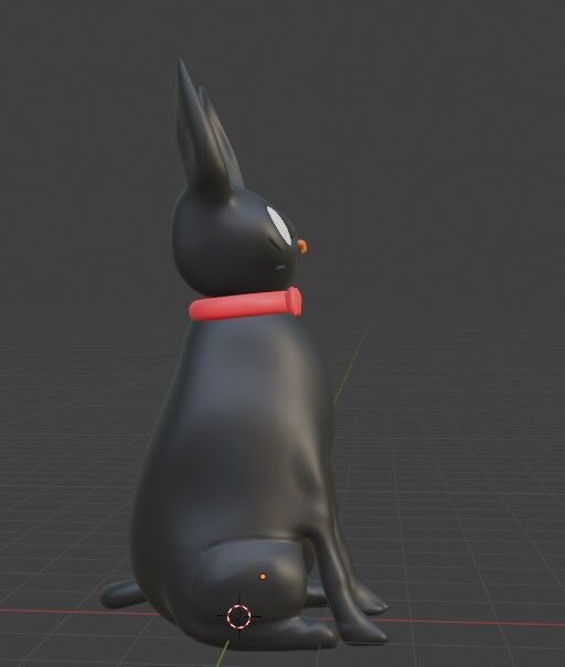 Jiji Chibili Cat Blender Model Low-poly 3D model_3