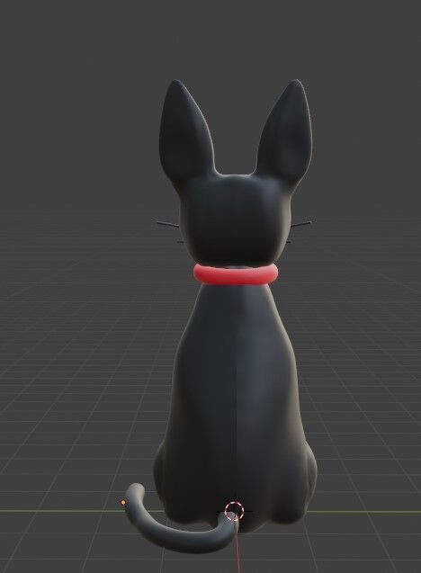 Jiji Chibili Cat Blender Model Low-poly 3D model_2