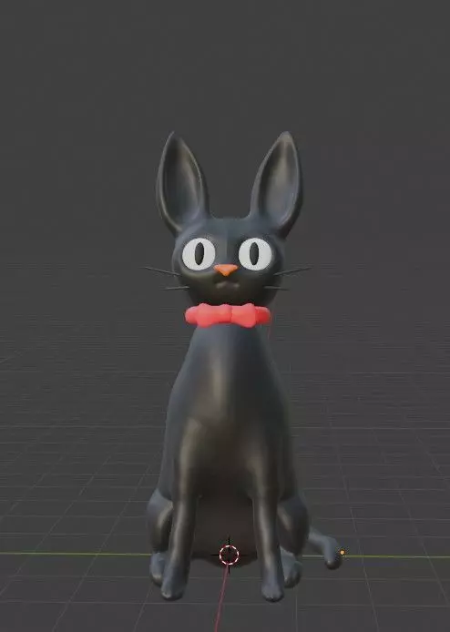 Jiji Chibili Cat Blender Model Low-poly 3D model_0