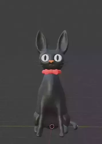 Jiji Chibili Cat Blender Model Low-poly 3D model