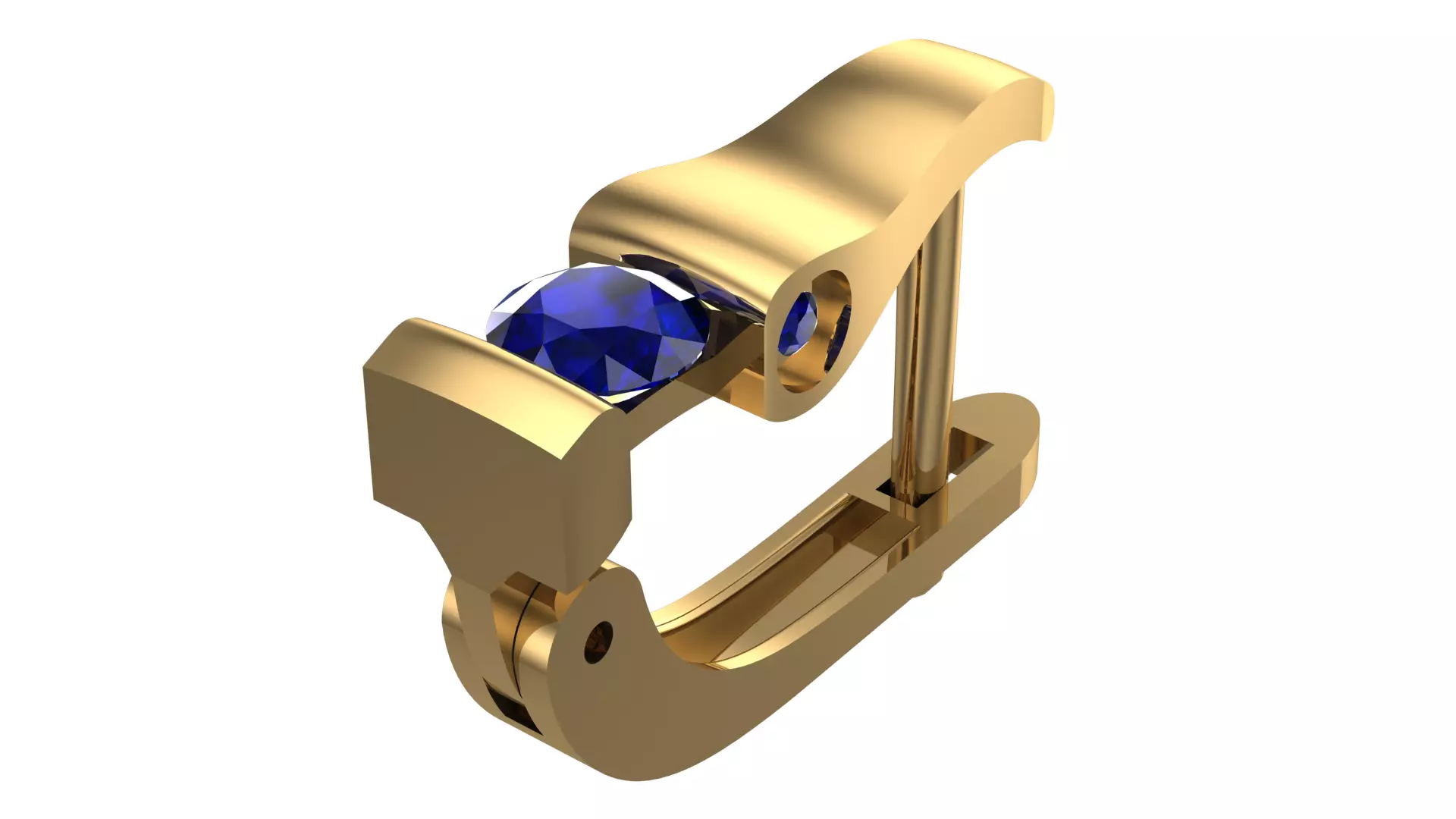 Golden Elegance Meets Blue Passion - Earring Collection--DL06-- 3D print model