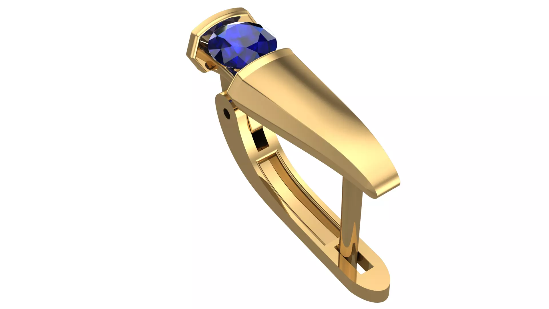 Golden Elegance Meets Blue Passion - Earring Collection--DL07-- 3D print model