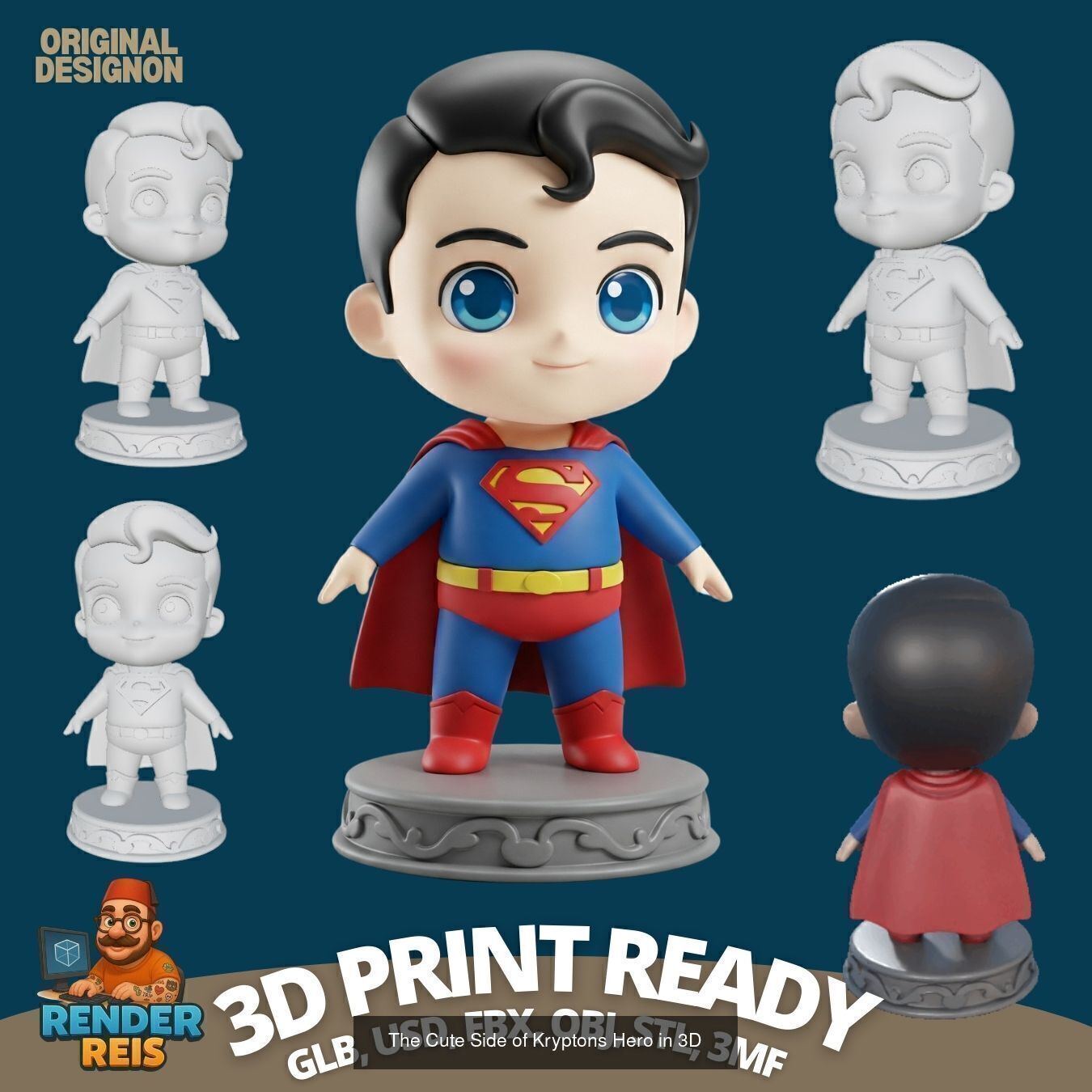 27 Mini Hero Figures  3D Printable Character Collection Set _15