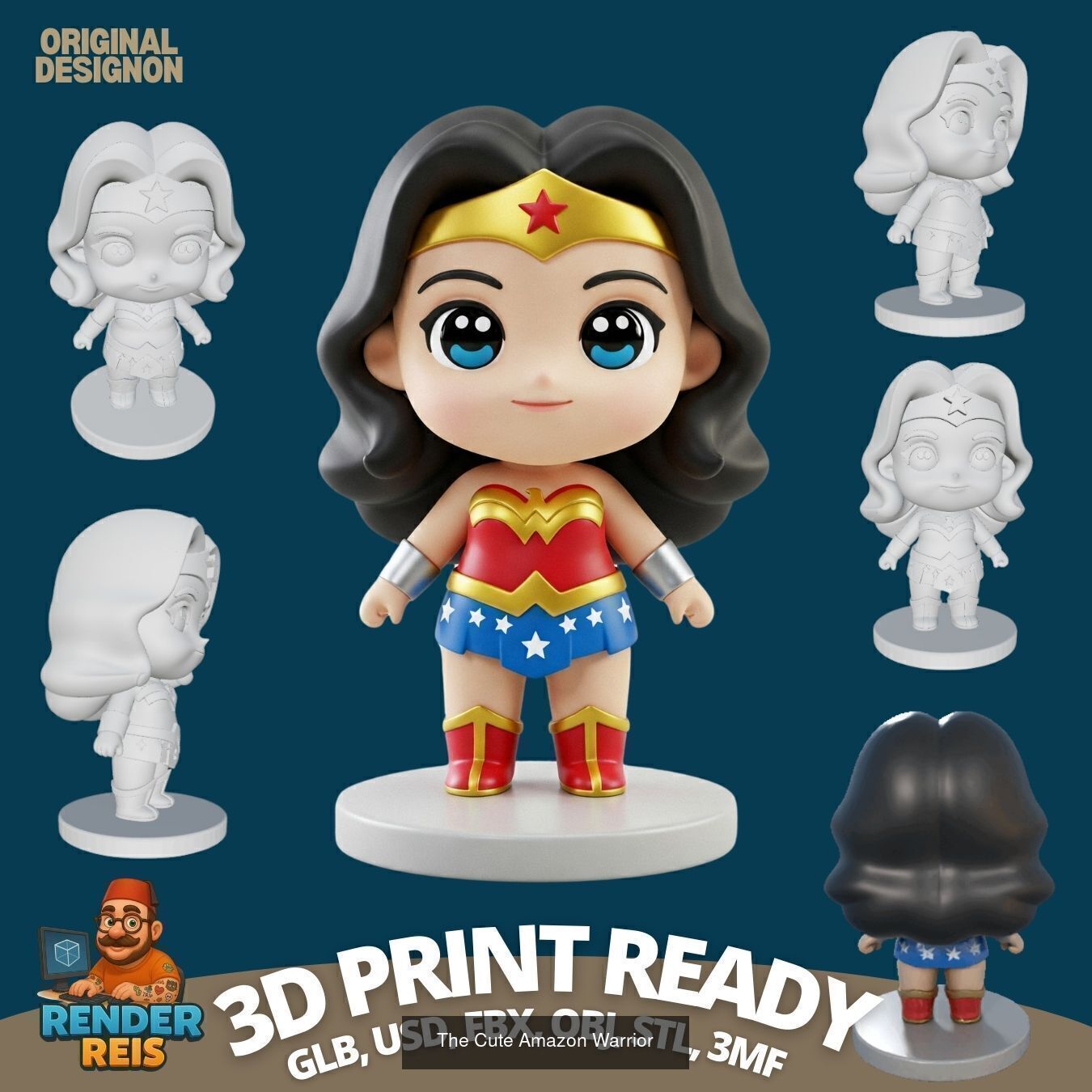 27 Mini Hero Figures  3D Printable Character Collection Set _25