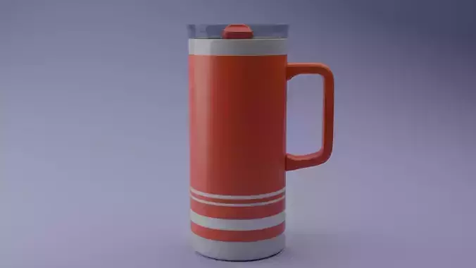 Silver Mug 3D Model High-Quality Photorealistic Asset