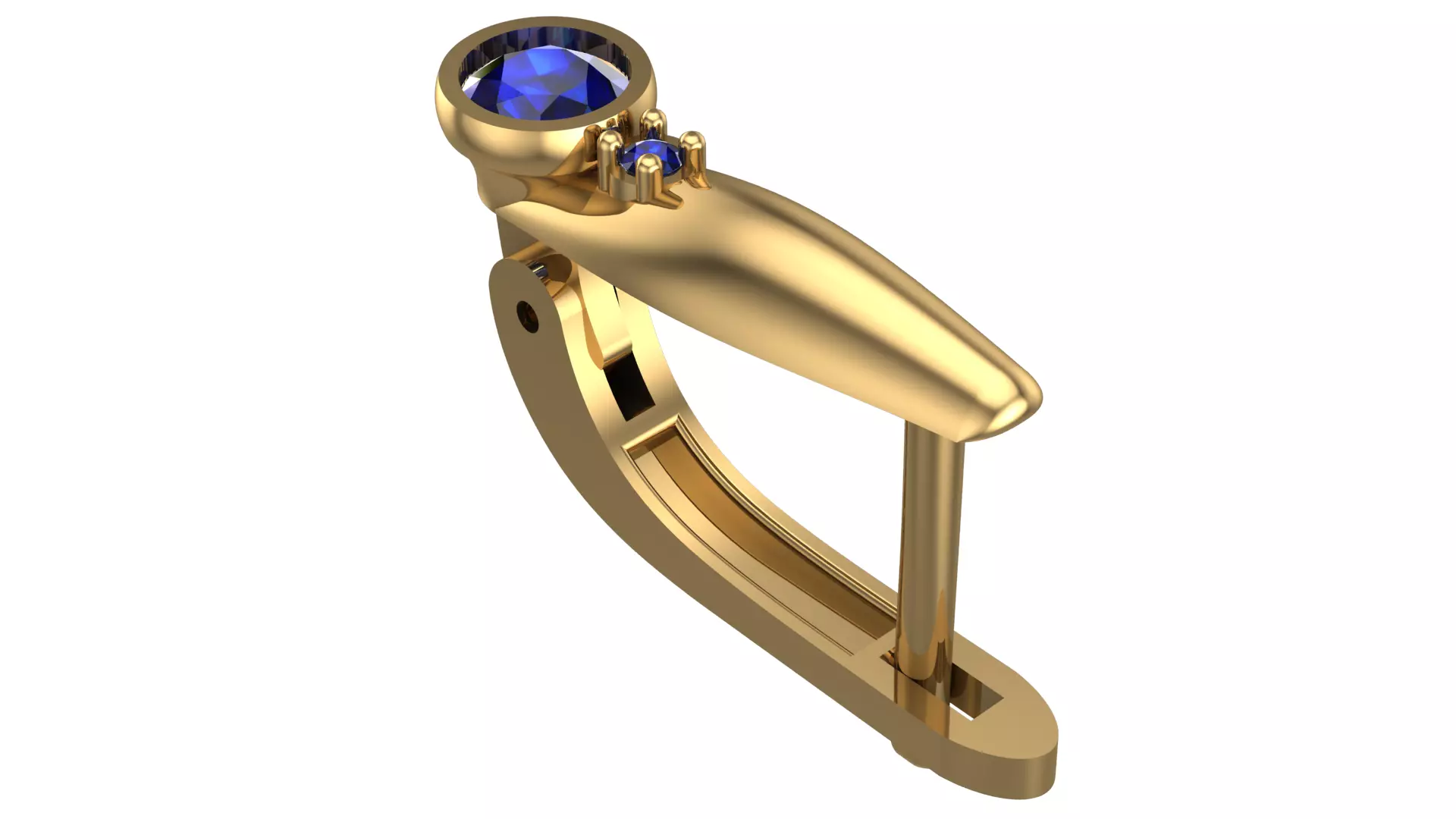 Golden Elegance Meets Blue Passion - Earring Collection--DL08-- 3D print model