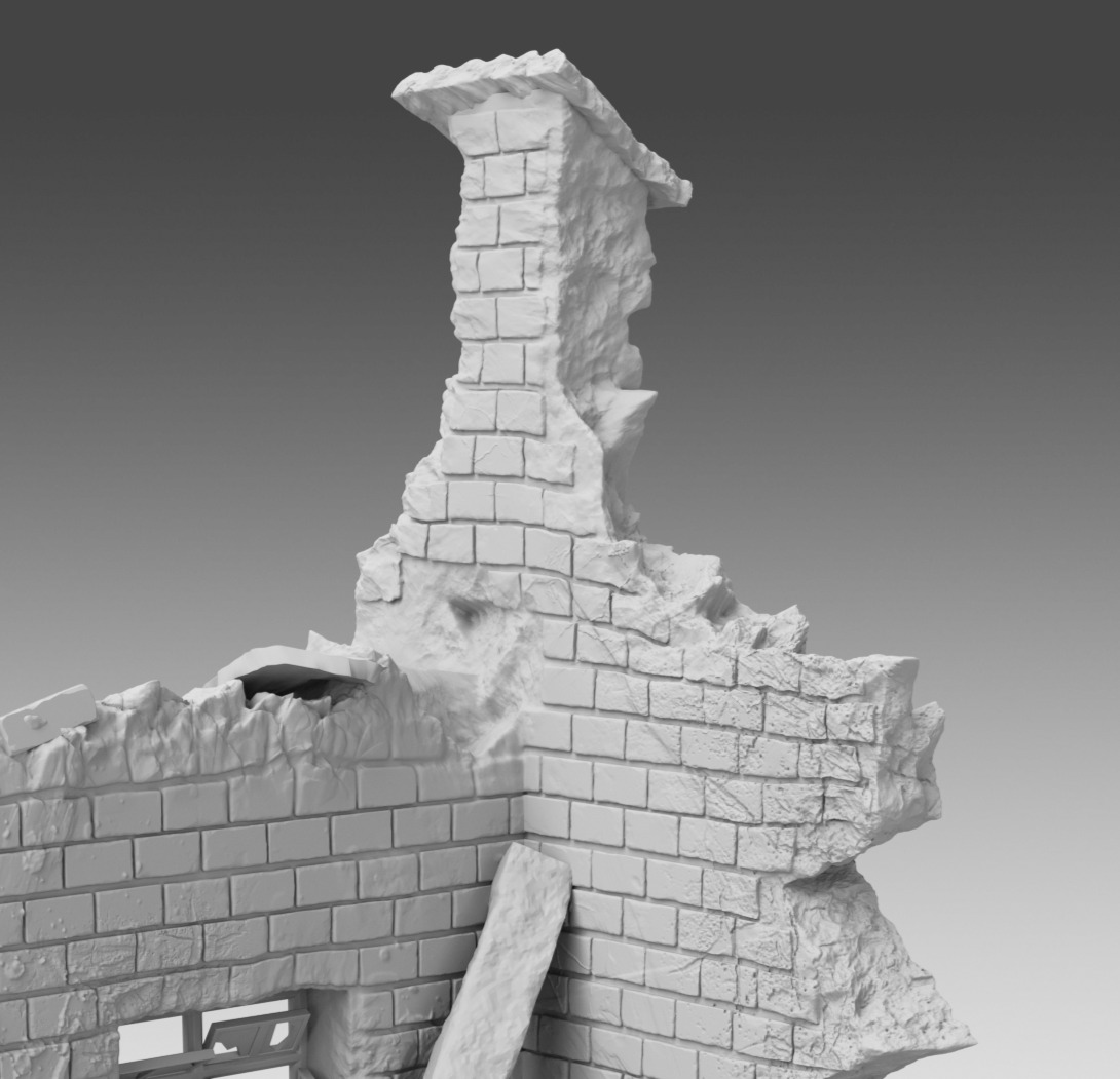 Two surviving walls of the house 3D print model_6
