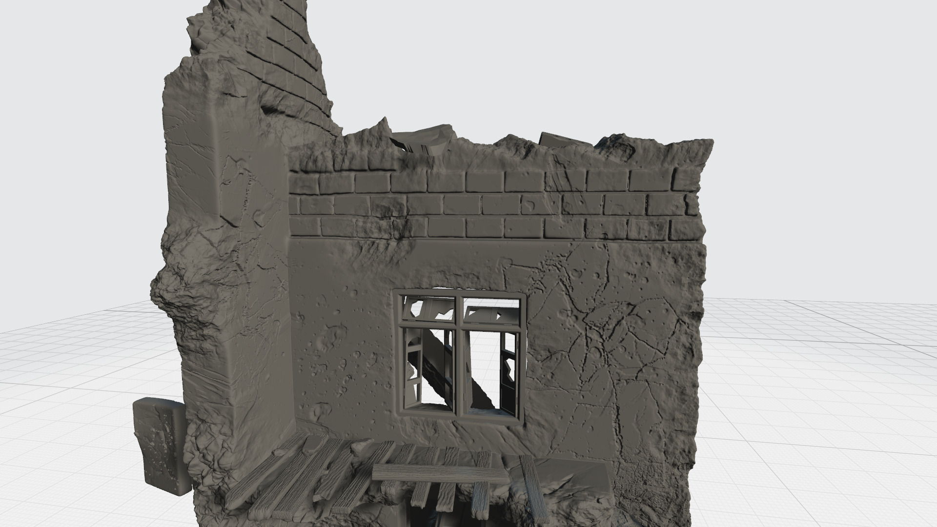 Two surviving walls of the house 3D print model_13