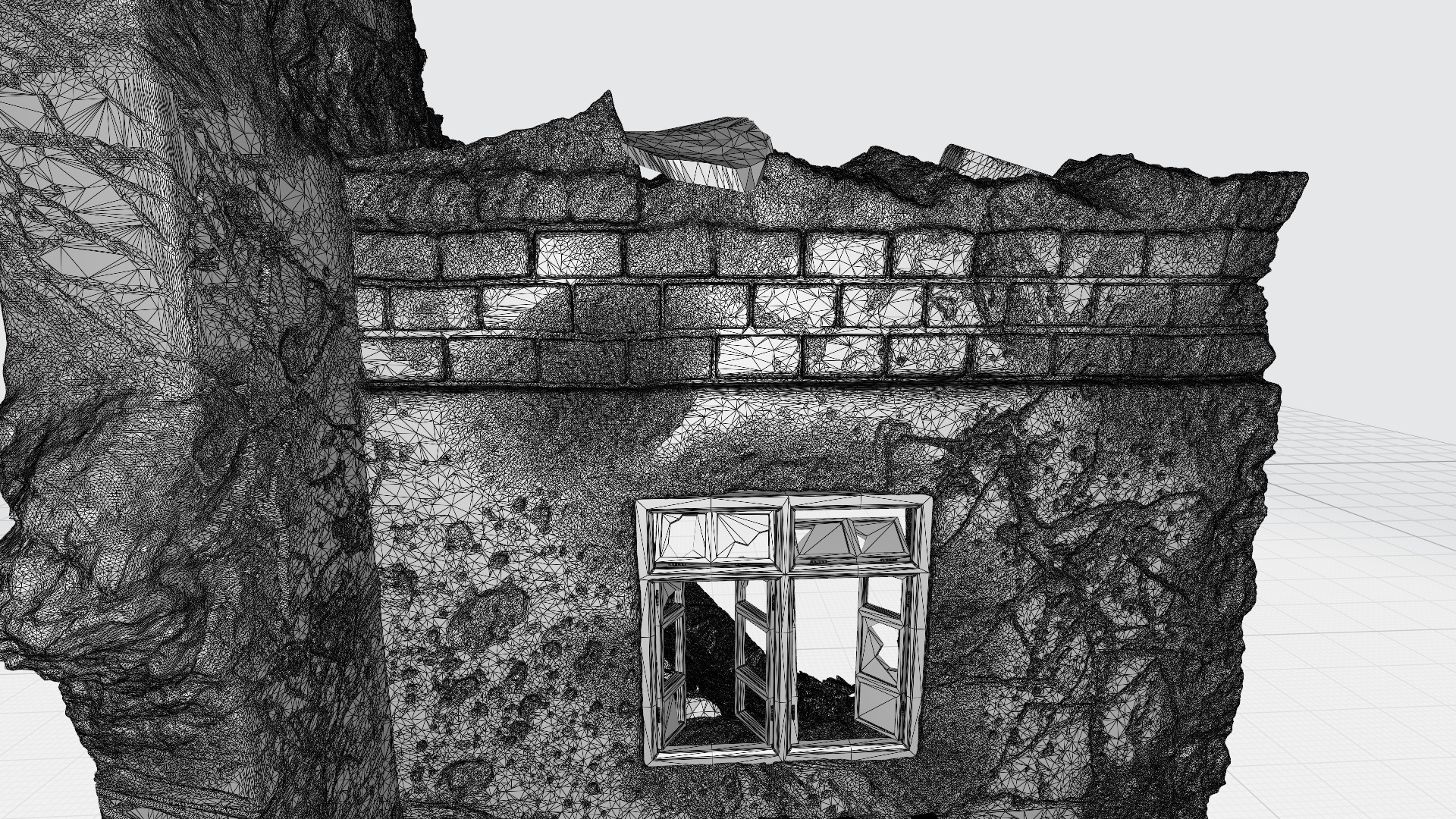 Two surviving walls of the house 3D print model_10