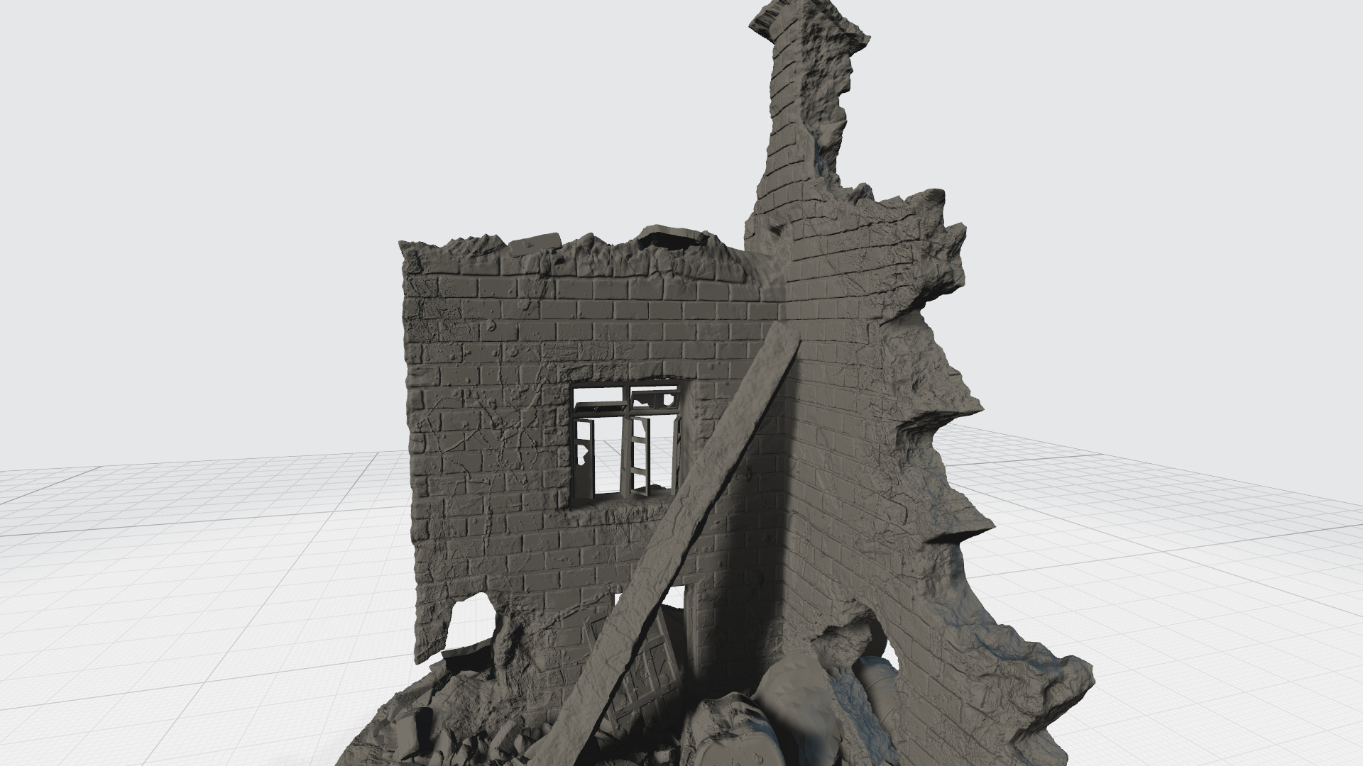Two surviving walls of the house 3D print model_14