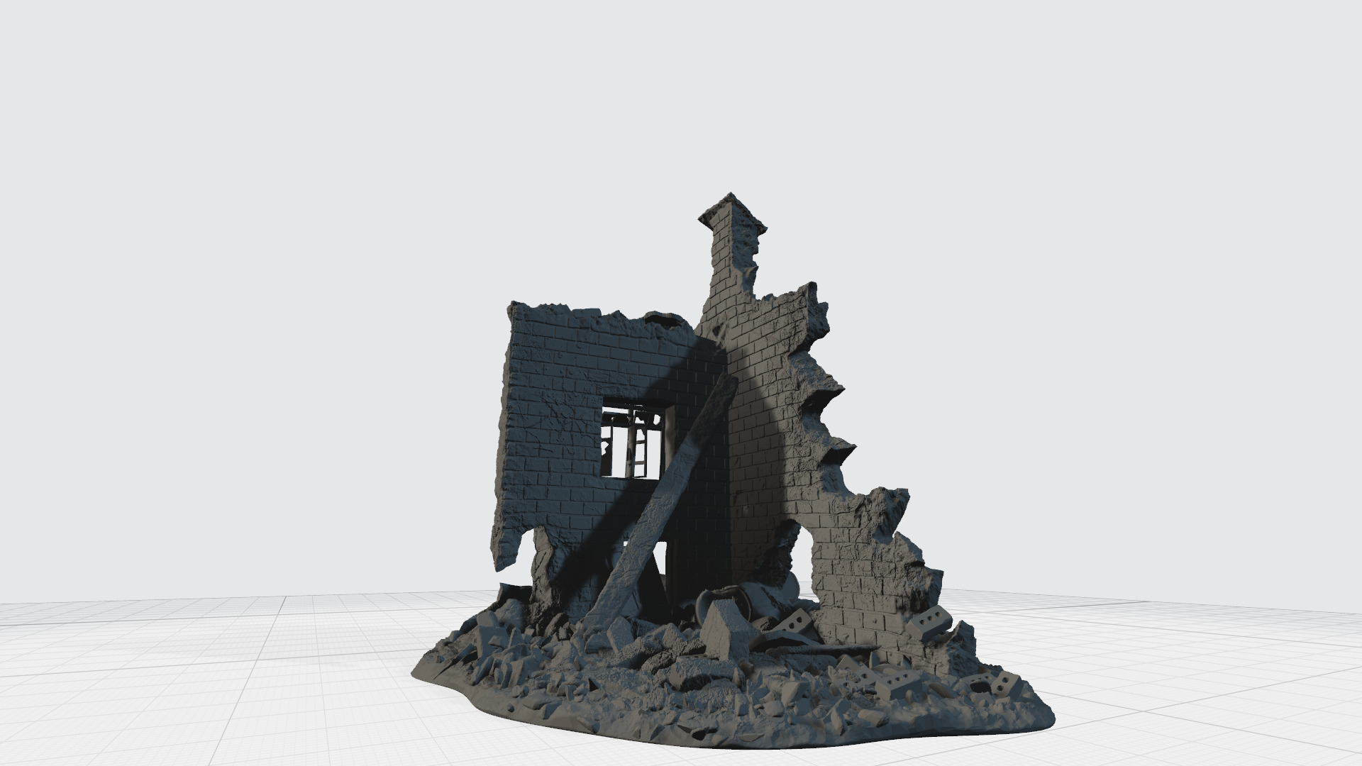Two surviving walls of the house 3D print model_15