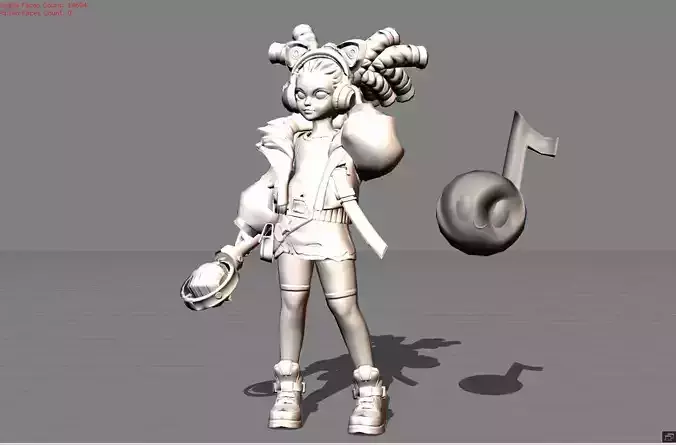 Lylia Future Star Low-poly 3D model Lylia Future Star Low-poly 3D model