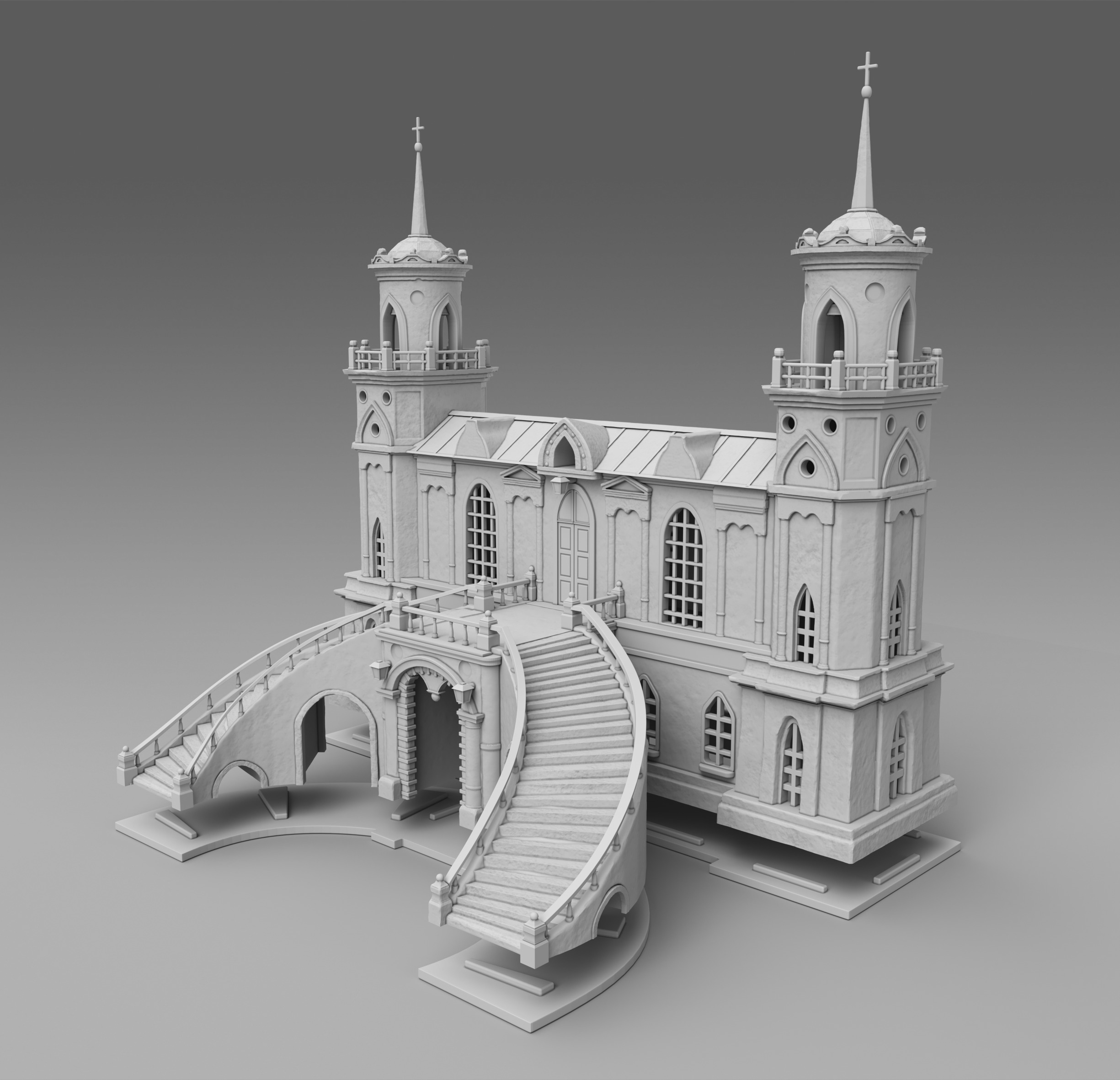 Castle 3D print model_2