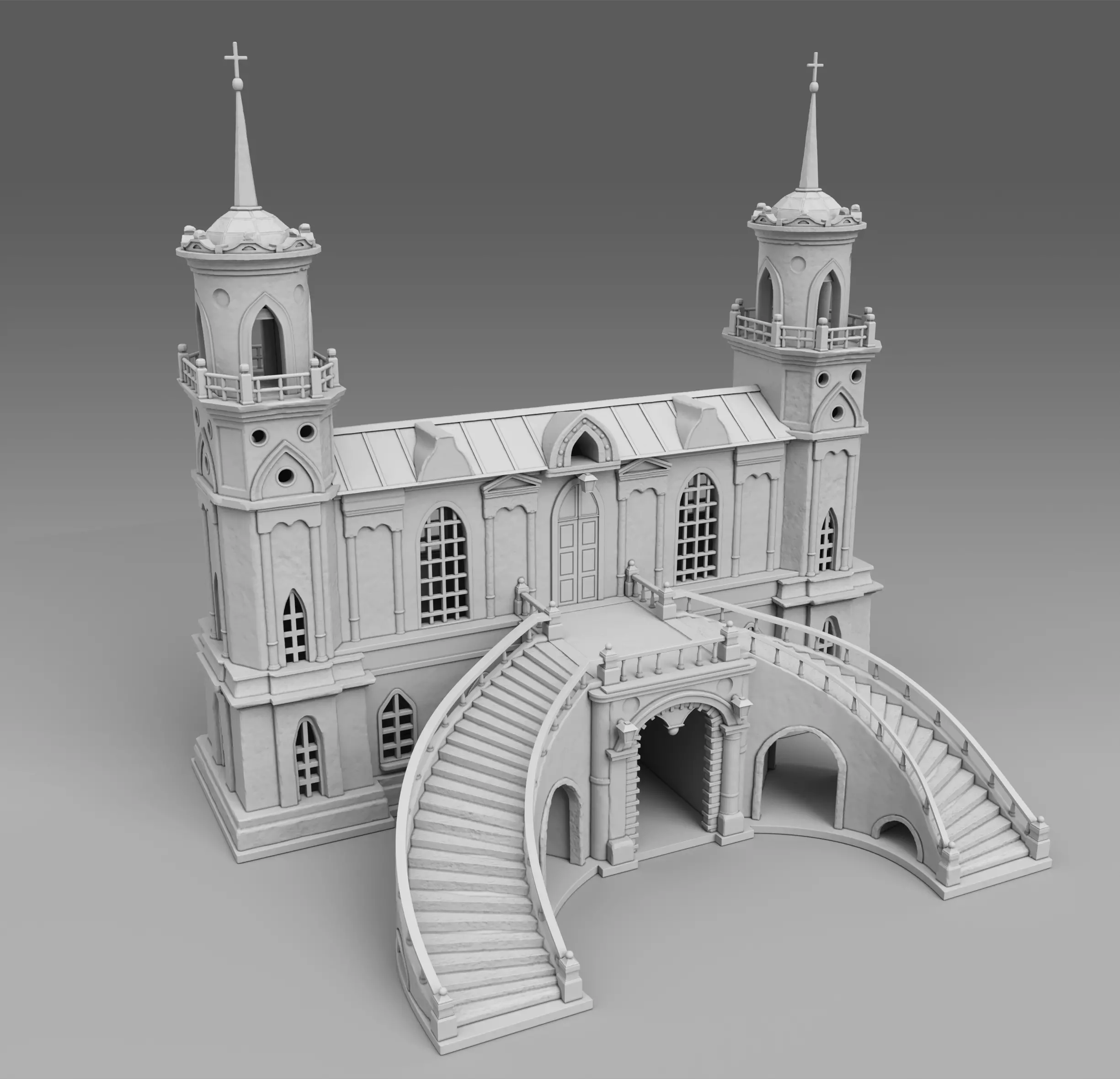 Castle 3D print model_0