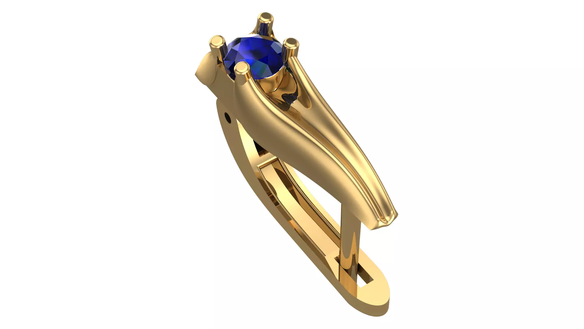 Golden Elegance Meets Blue Passion - Earring Collection--DL11-- 3D print model