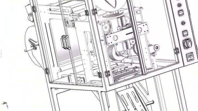 Automatic Measuring Cup VFFS Vertical Packing Machine 3D model 7