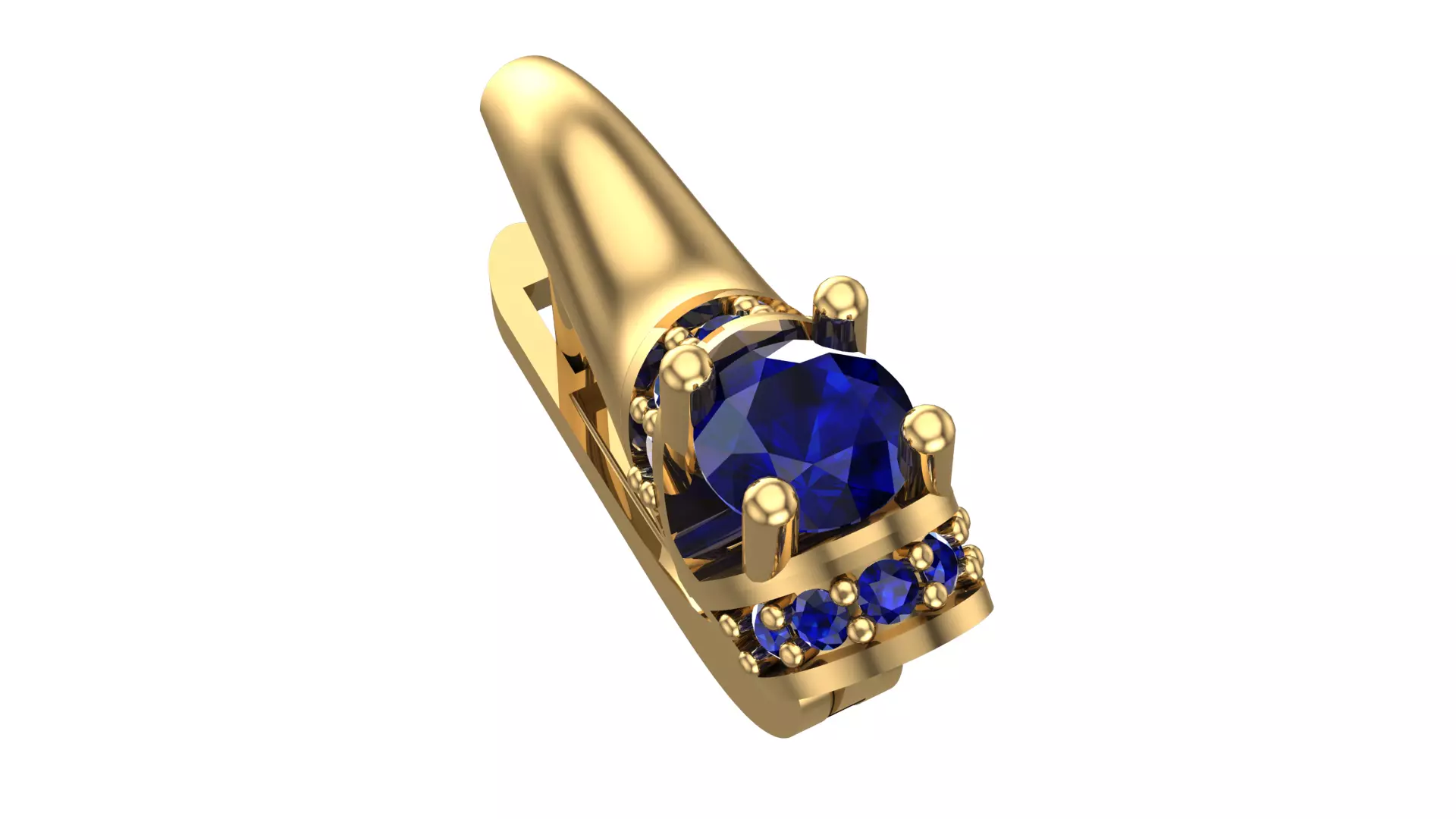 Golden Elegance Meets Blue Passion - Earring Collection--DL12-- 3D print model